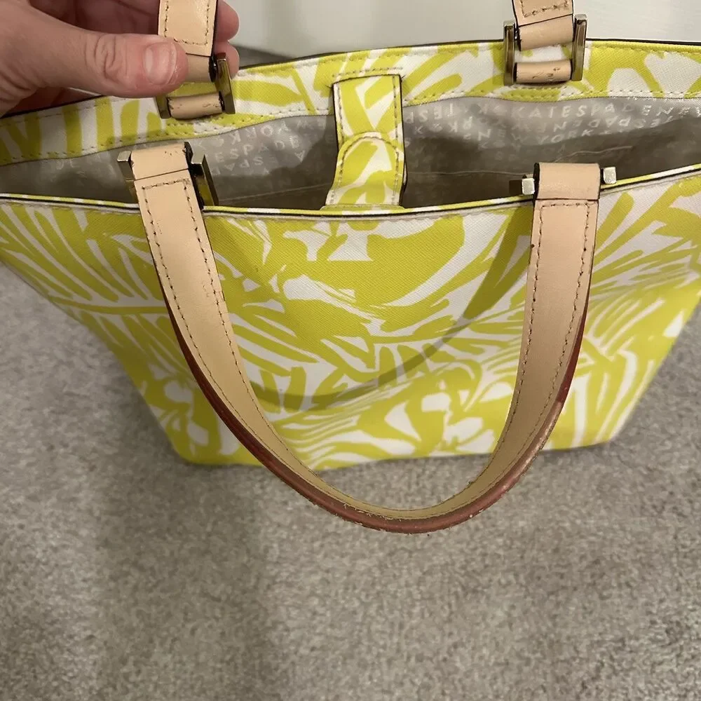 Kate Spade NewYork Yellow Grant Street Jules Grainy Vinyl Leather Tote - Picture 3 of 11